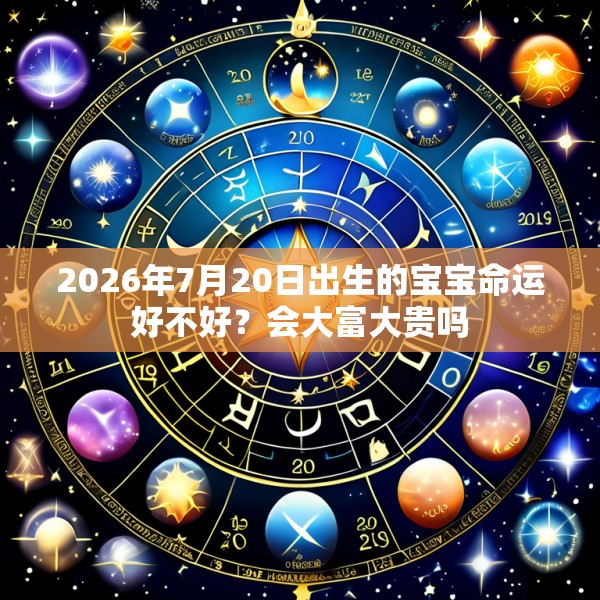 2026年7月20日出生的宝宝命运好不好?会大富大贵吗