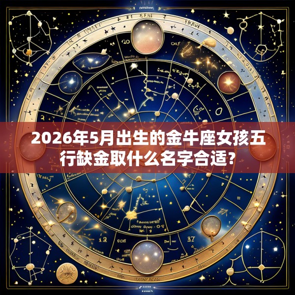 2026年5月出生的金牛座女孩五行缺金取什么名字合适?