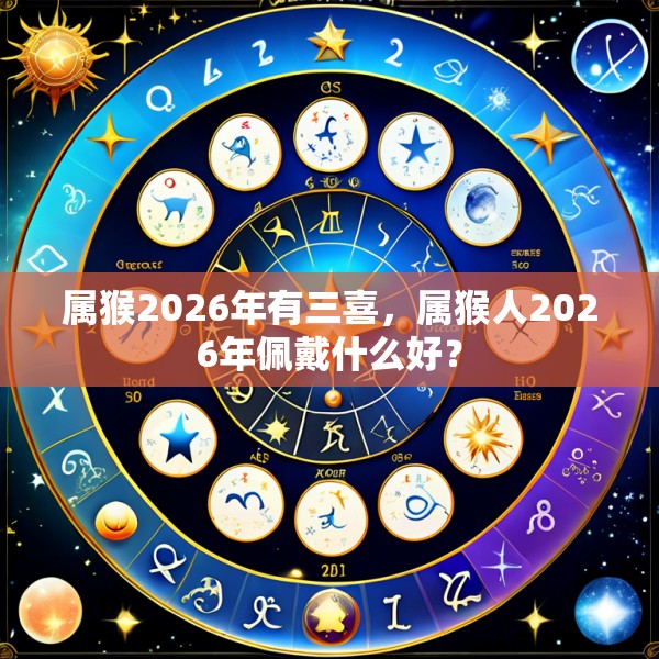 属猴2026年有三喜，属猴人2026年佩戴什么好？