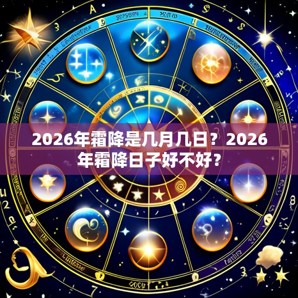 2026年霜降是几月几日?2026年霜降日子好不好?