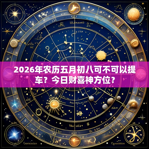 2026年农历五月初八可不可以提车?今日财喜神方位?