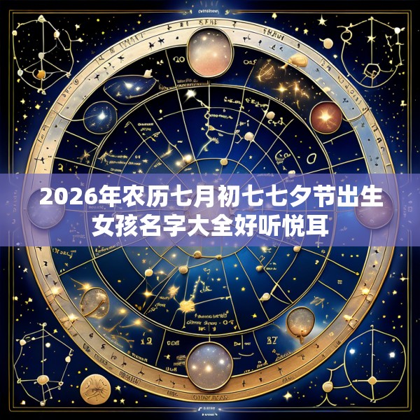 2026年农历七月初七七夕节出生女孩名字大全好听悦耳