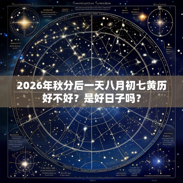2026年秋分后一天八月初七黄历好不好？是好日子吗？