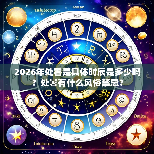 2026年处暑是具体时辰是多少吗?处暑有什么风俗禁忌?