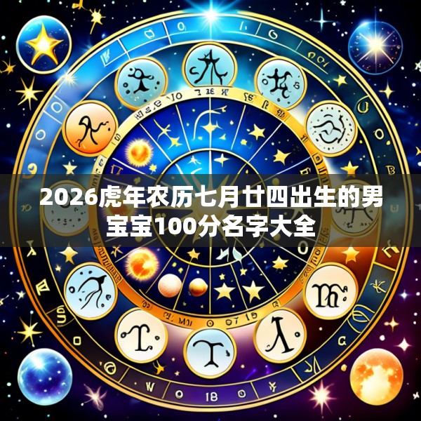 2026虎年农历七月廿四出生的男宝宝100分名字大全