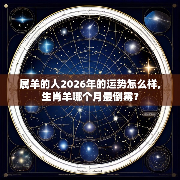 属羊的人2026年的运势怎么样,生肖羊哪个月最倒霉?