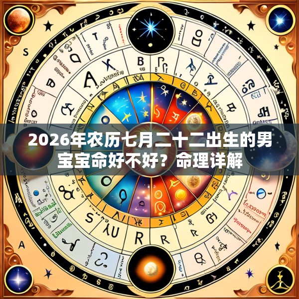 2026年农历七月二十二出生的男宝宝命好不好？命理详解