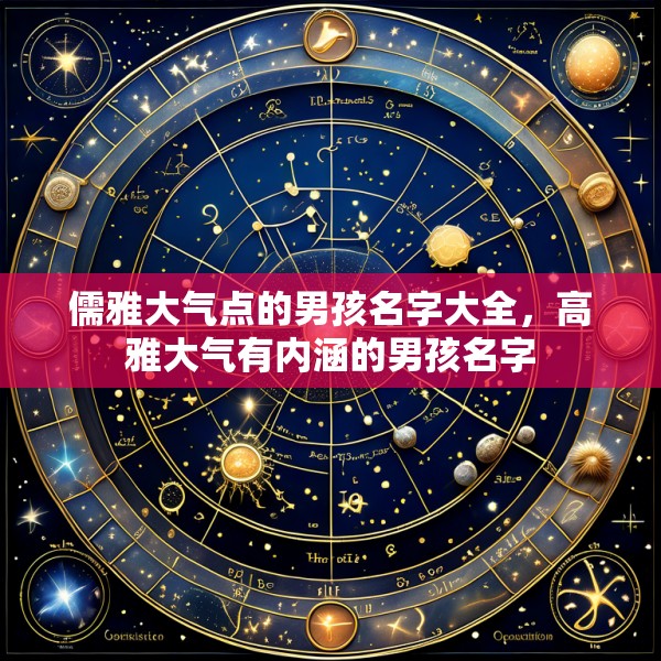 儒雅大气点的男孩名字大全,高雅大气有内涵的男孩名字