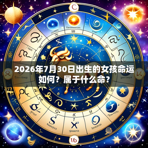 2026年7月30日出生的女孩命运如何？属于什么命？