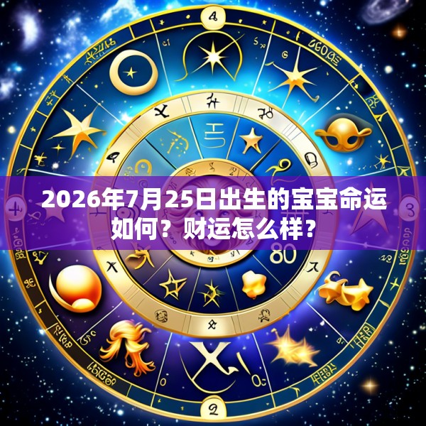 2026年7月25日出生的宝宝命运如何?财运怎么样?