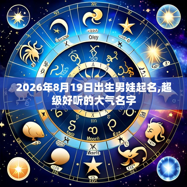 2026年8月19日出生男娃起名,超级好听的大气名字