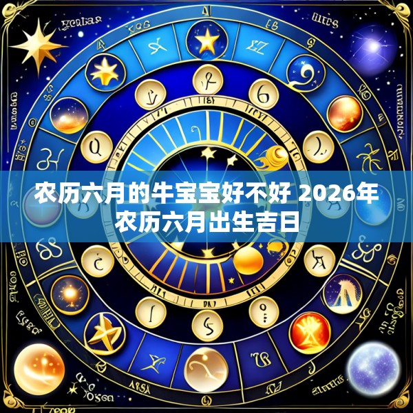 农历六月的牛宝宝好不好 2026年农历六月出生吉日