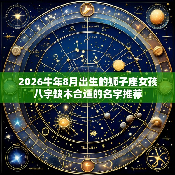 2026牛年8月出生的狮子座女孩八字缺木合适的名字推荐