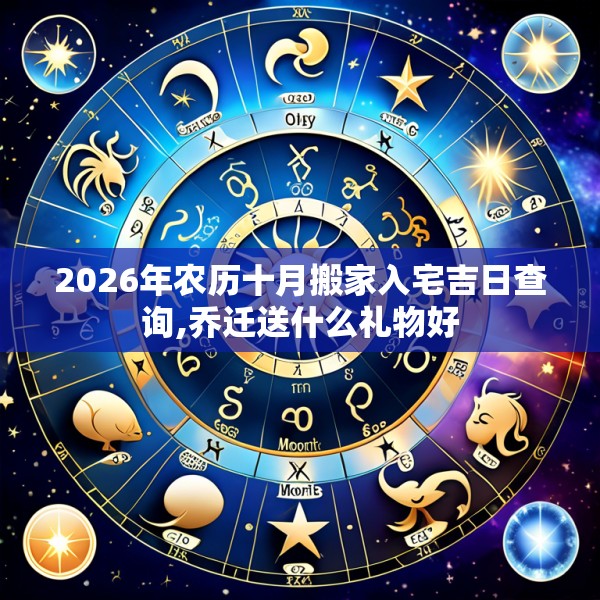 2026年农历十月搬家入宅吉日查询,乔迁送什么礼物好