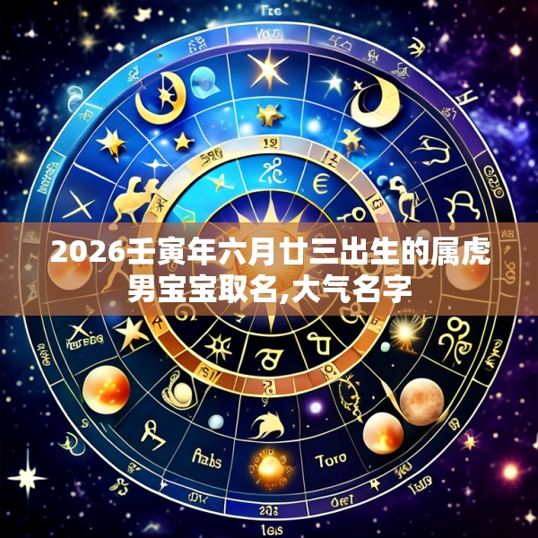 2026壬寅年六月廿三出生的属虎男宝宝取名,大气名字