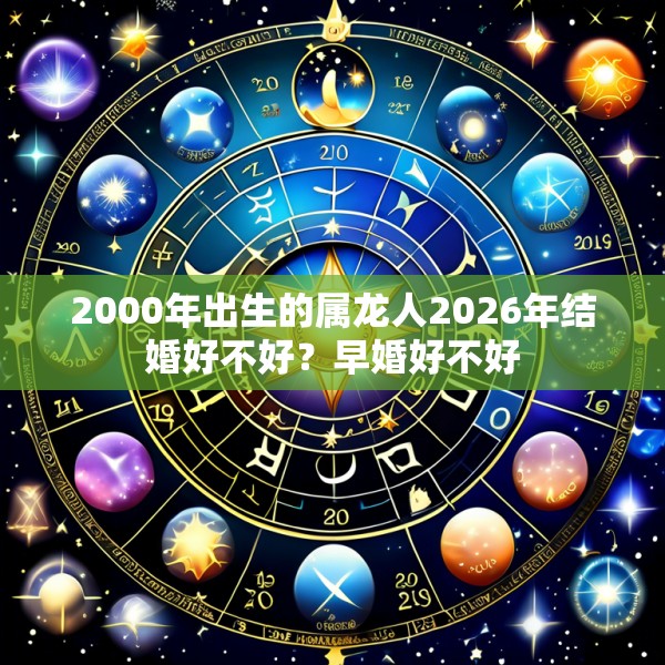 2000年出生的属龙人2026年结婚好不好？早婚好不好