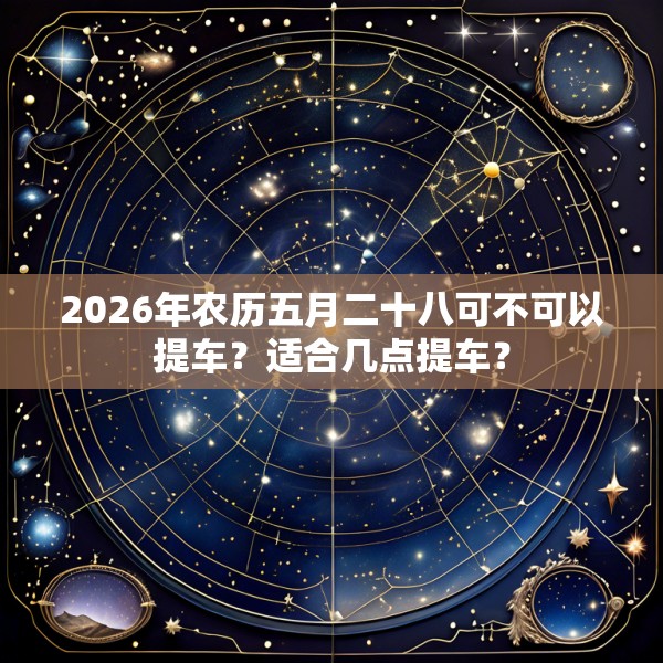2026年农历五月二十八可不可以提车？适合几点提车？
