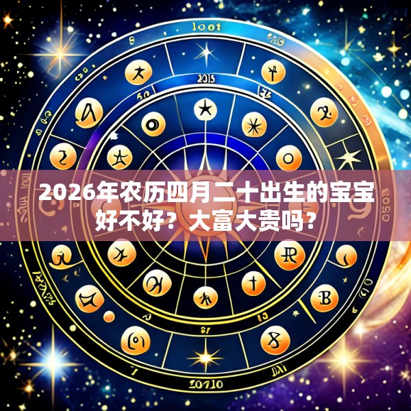 2026年农历四月二十出生的宝宝好不好？大富大贵吗？