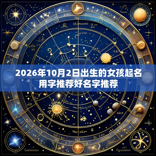 2026年10月2日出生的女孩起名用字推荐好名字推荐