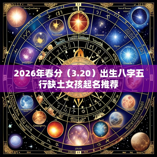 2026年春分(3.20)出生八字五行缺土女孩起名推荐