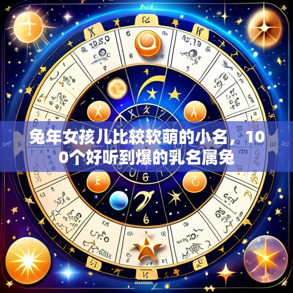 兔年女孩儿比较软萌的小名，100个好听到爆的乳名属兔