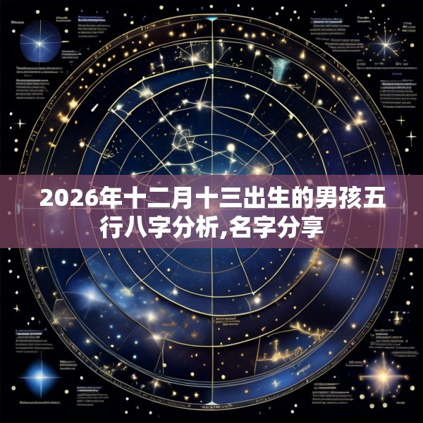 2026年十二月十三出生的男孩五行八字分析,名字分享