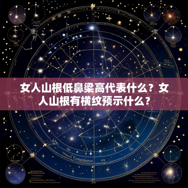 女人山根低鼻梁高代表什么？女人山根有横纹预示什么？