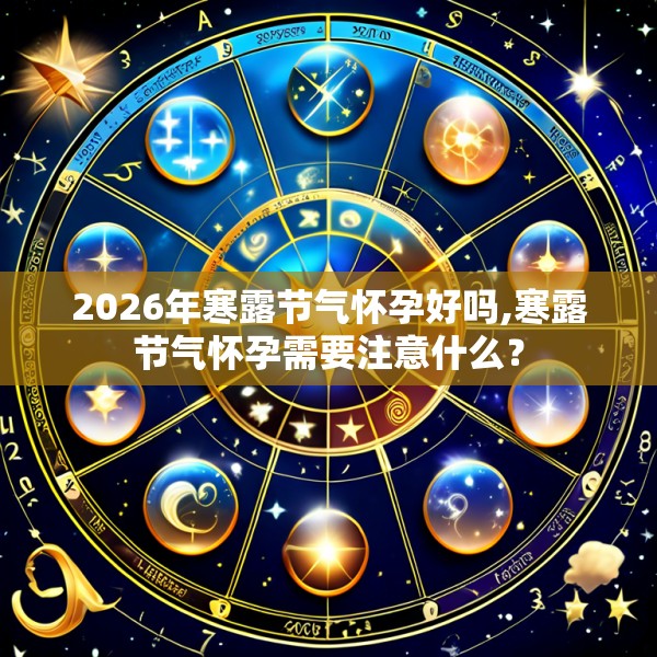 2026年寒露节气怀孕好吗,寒露节气怀孕需要注意什么?
