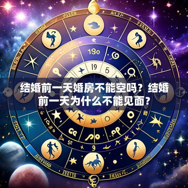 结婚前一天婚房不能空吗？结婚前一天为什么不能见面？