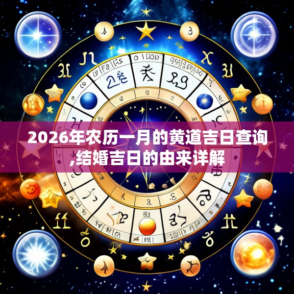 2026年农历一月的黄道吉日查询,结婚吉日的由来详解
