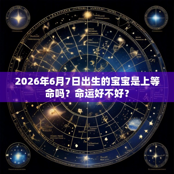 2026年6月7日出生的宝宝是上等命吗？命运好不好？