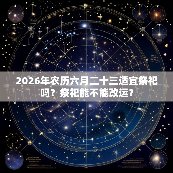 2026年农历六月二十三适宜祭祀吗?祭祀能不能改运?