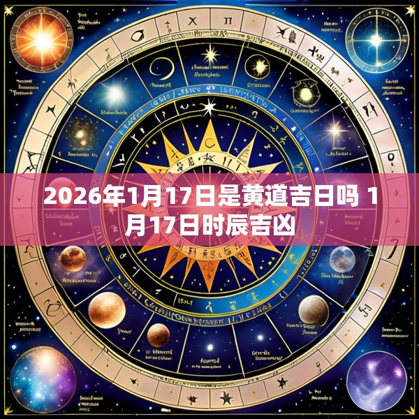 2026年1月17日是黄道吉日吗 1月17日时辰吉凶