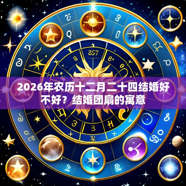 2026年农历十二月二十四结婚好不好?结婚团扇的寓意
