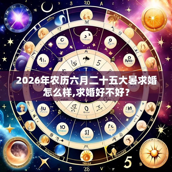 2026年农历六月二十五大暑求婚怎么样,求婚好不好?