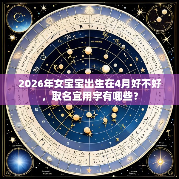 2026年女宝宝出生在4月好不好,取名宜用字有哪些?
