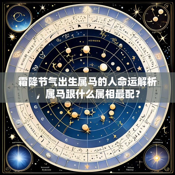 霜降节气出生属马的人命运解析，属马跟什么属相最配？