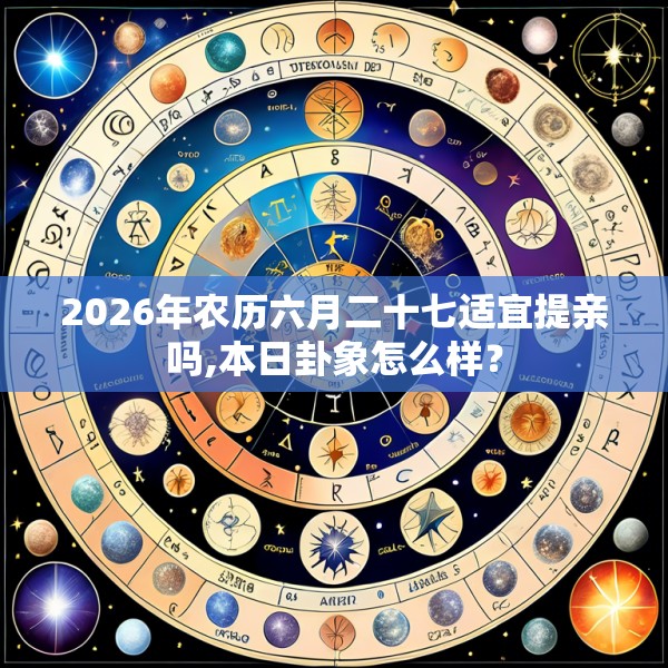 2026年农历六月二十七适宜提亲吗,本日卦象怎么样？