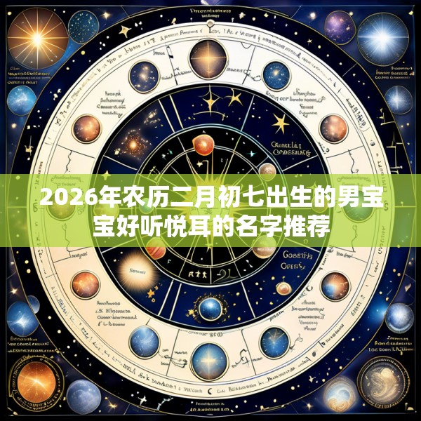 2026年农历二月初七出生的男宝宝好听悦耳的名字推荐