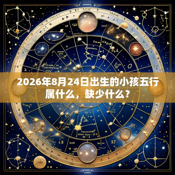 2026年8月24日出生的小孩五行属什么,缺少什么?
