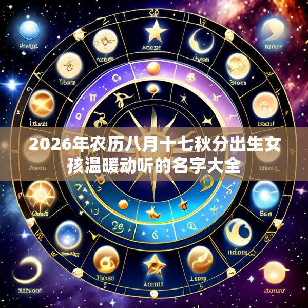 2026年农历八月十七秋分出生女孩温暖动听的名字大全