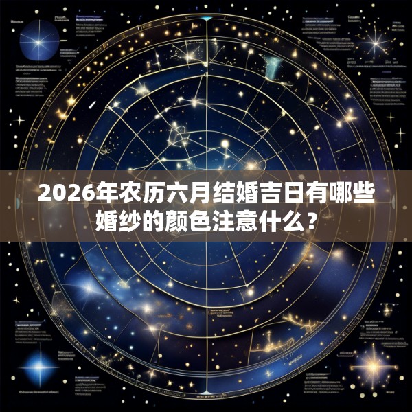 2026年农历六月结婚吉日有哪些婚纱的颜色注意什么？