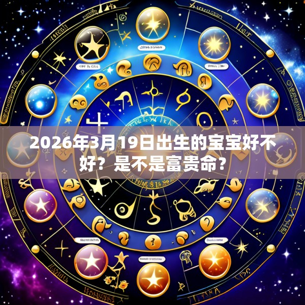2026年3月19日出生的宝宝好不好？是不是富贵命？