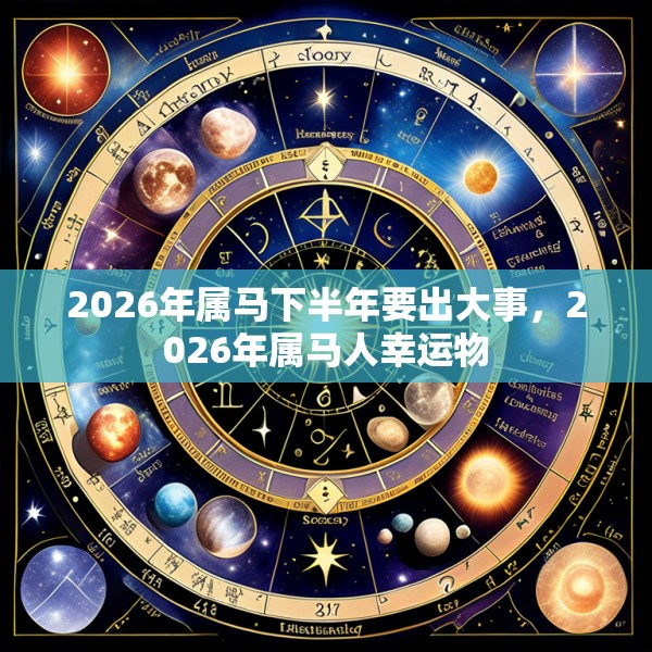 2026年属马下半年要出大事，2026年属马人幸运物