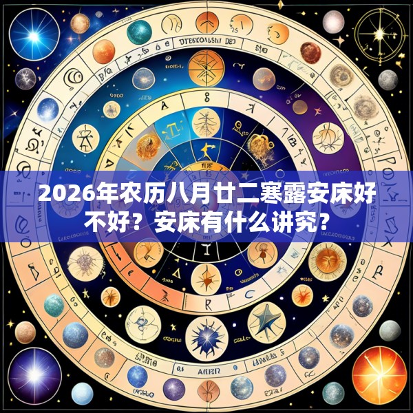 2026年农历八月廿二寒露安床好不好?安床有什么讲究?