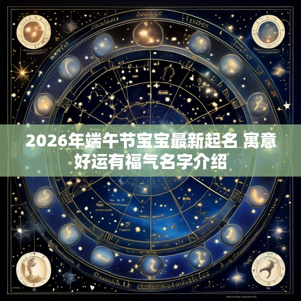 2026年端午节宝宝最新起名 寓意好运有福气名字介绍