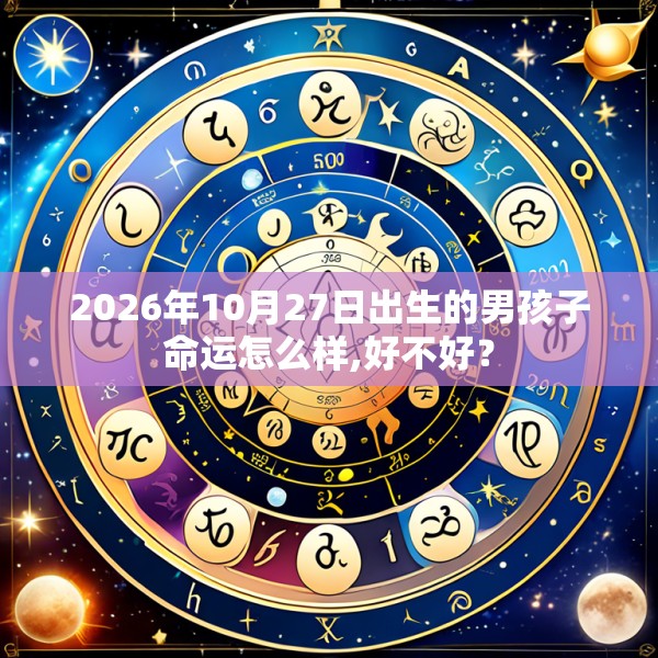 2026年10月27日出生的男孩子命运怎么样,好不好？