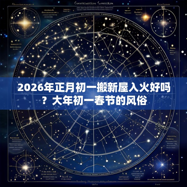 2026年正月初一搬新屋入火好吗?大年初一春节的风俗