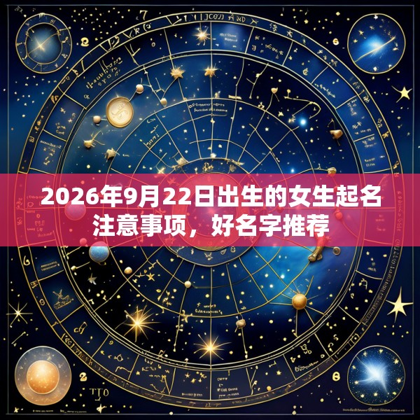 2026年9月22日出生的女生起名注意事项，好名字推荐