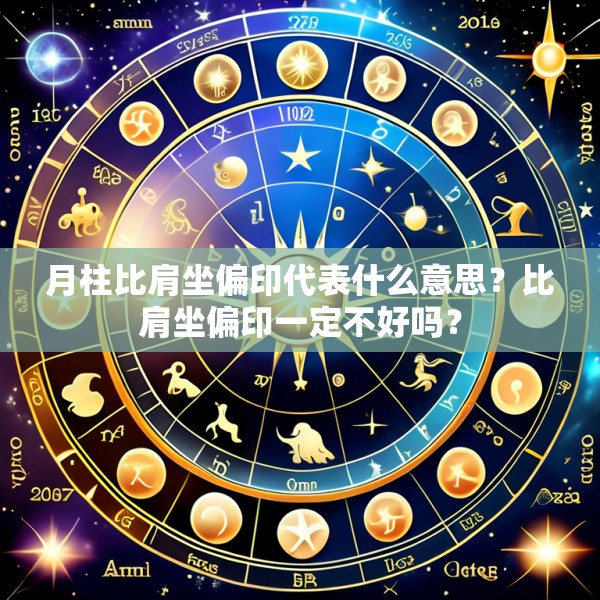 月柱比肩坐偏印代表什么意思？比肩坐偏印一定不好吗？